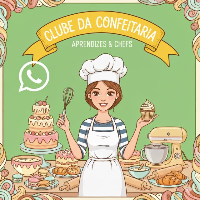 Imagem do Grupo de WhatsApp Clube da Confeitaria_ Aprendizes & Chefs🧑‍🍳