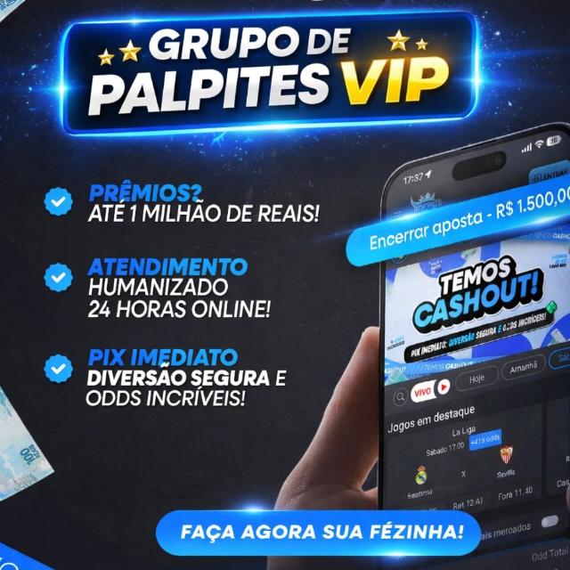 Imagem do Grupo de WhatsApp Palpites esportivos Vip